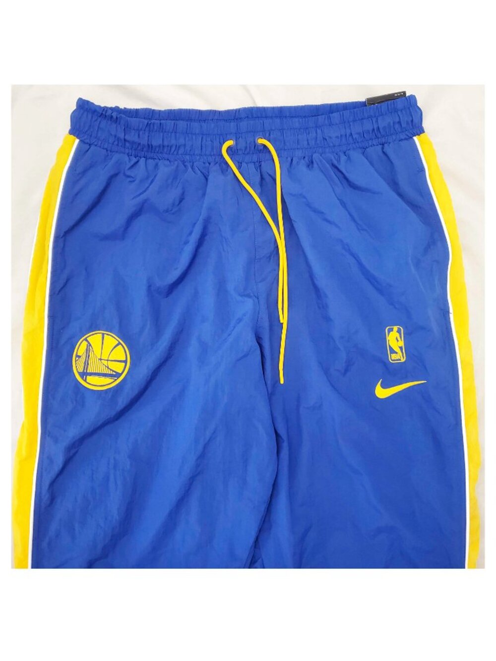 Nike NBA Golden State Warriors Pants Blue Athletic Track Men's XL NWT - Picture 3 of 10